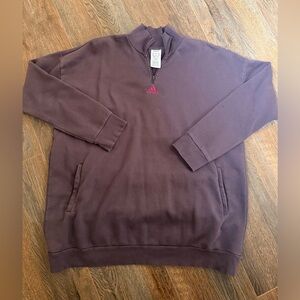 Adidas Men's Zip-Up Sweatshirt in Deep Purple